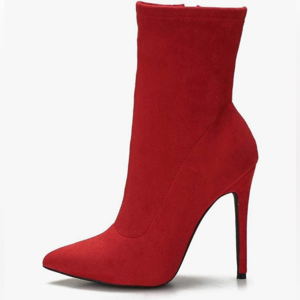 Faux suede boots